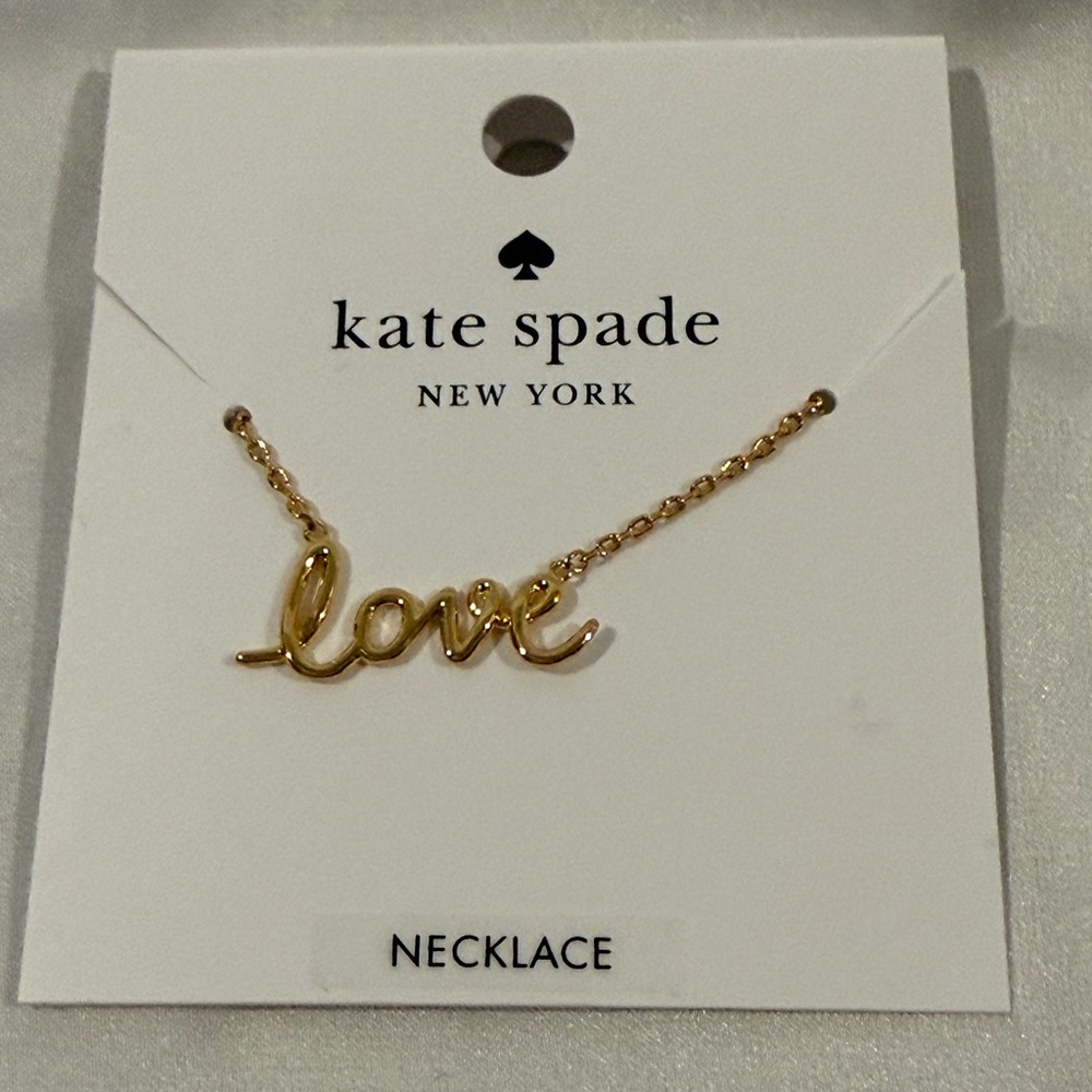 ♠️ kate spade New York Gold "Love" Say Yes Necklace NWT